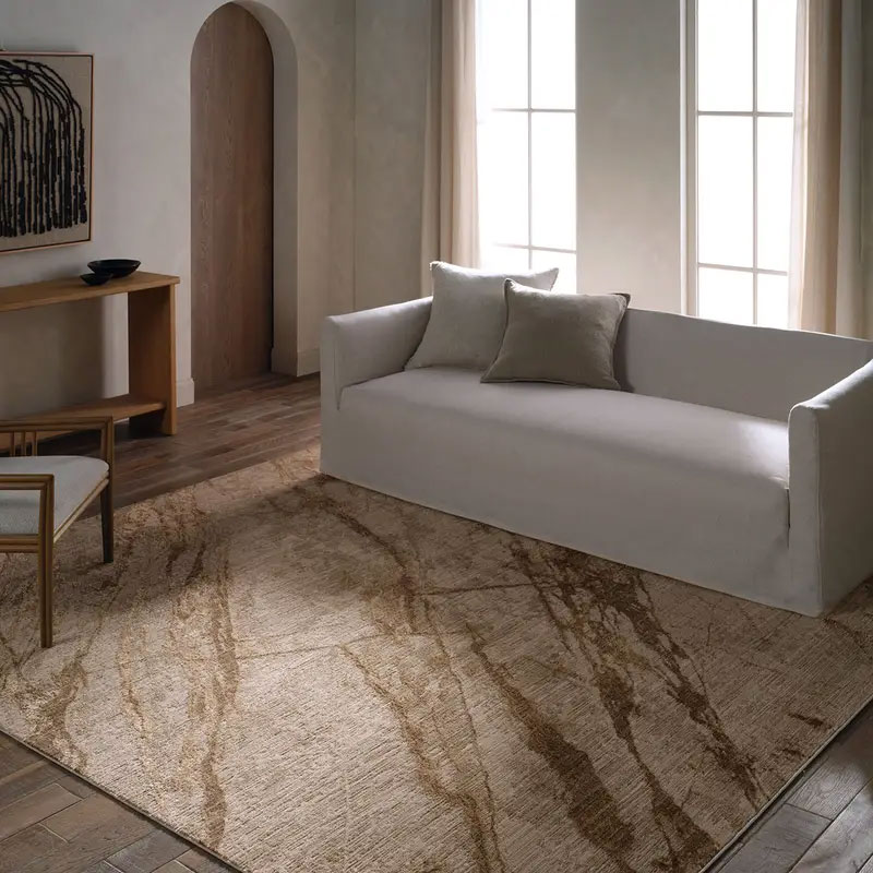 tan and beige marble style rug